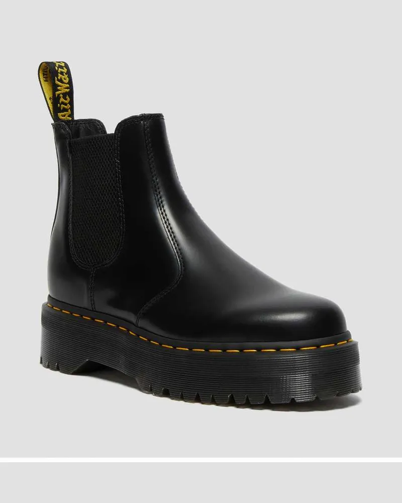 Dr.Martens 2976 Chelsea Stiefel Mit Plateau, Leder Schuhe in Schwarz, Größe Schwarz