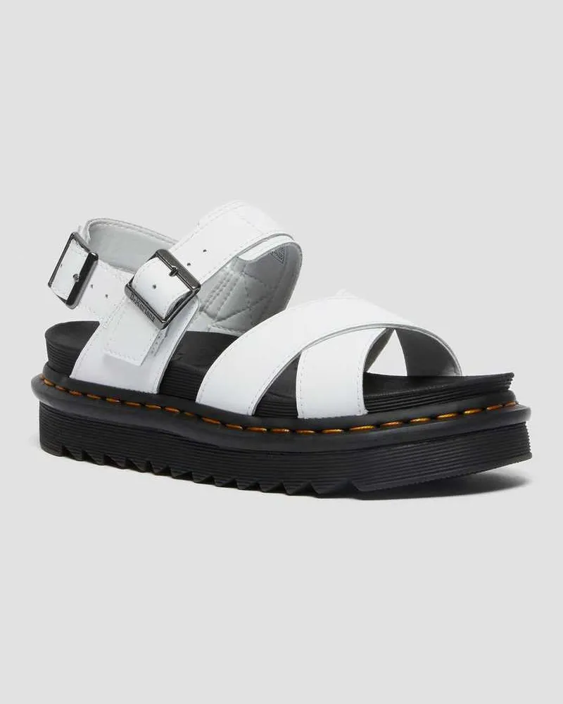 Dr.Martens Voss II Lederband Sandalen in Weiß, Größe Weiß