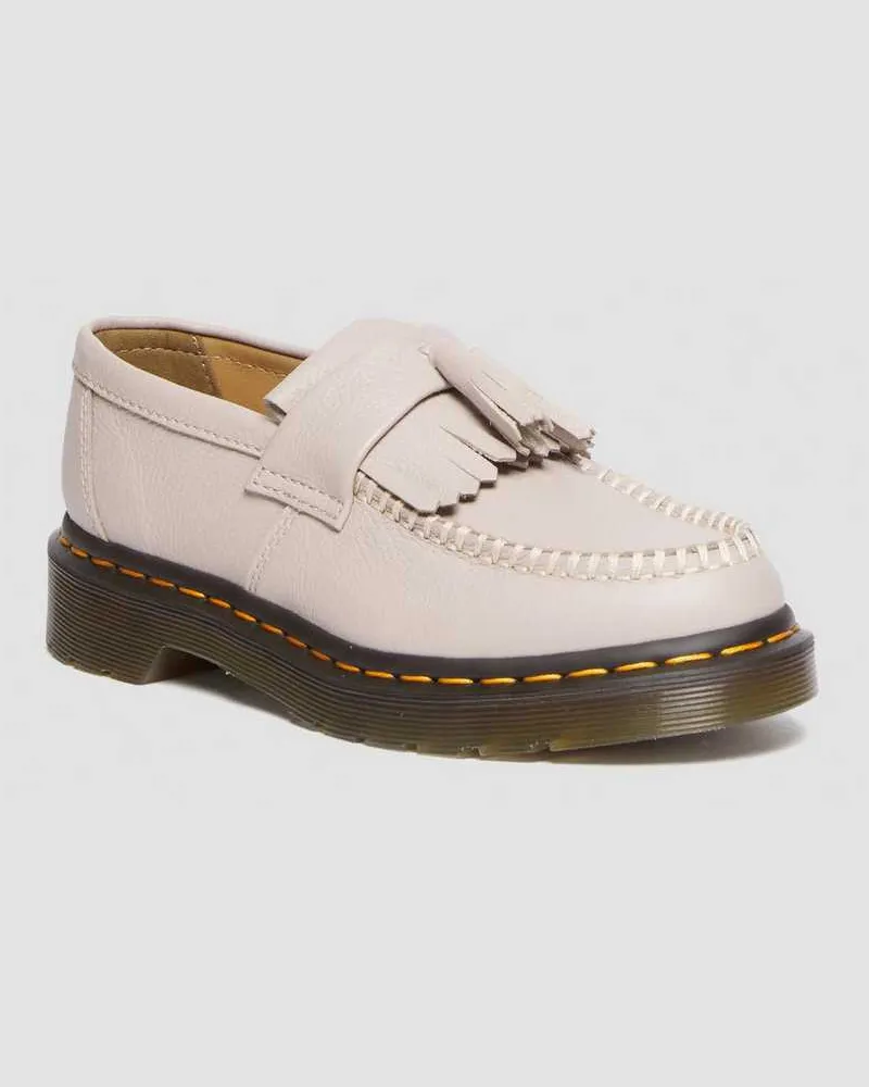 Dr.Martens Adrian Virginia Leder Tassel Loafer in Creme, Größe Creme
