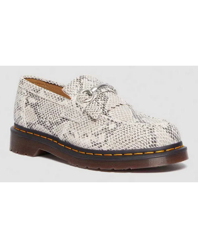 Dr.Martens Adrian Snaffle Python Print Wildleder Loafer in Schwarz/Creme Schwarz