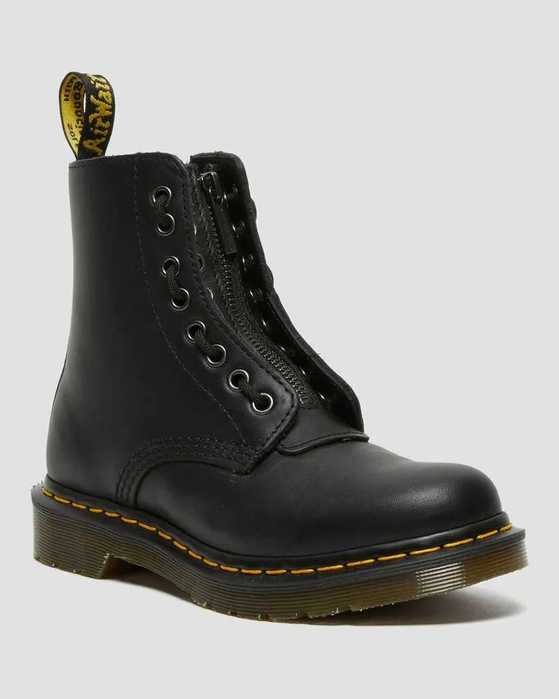Dr.Martens Leder 1460 Pascal Nappa Stiefel Mit Reißverschluss in Schwarz, Größe Schwarz