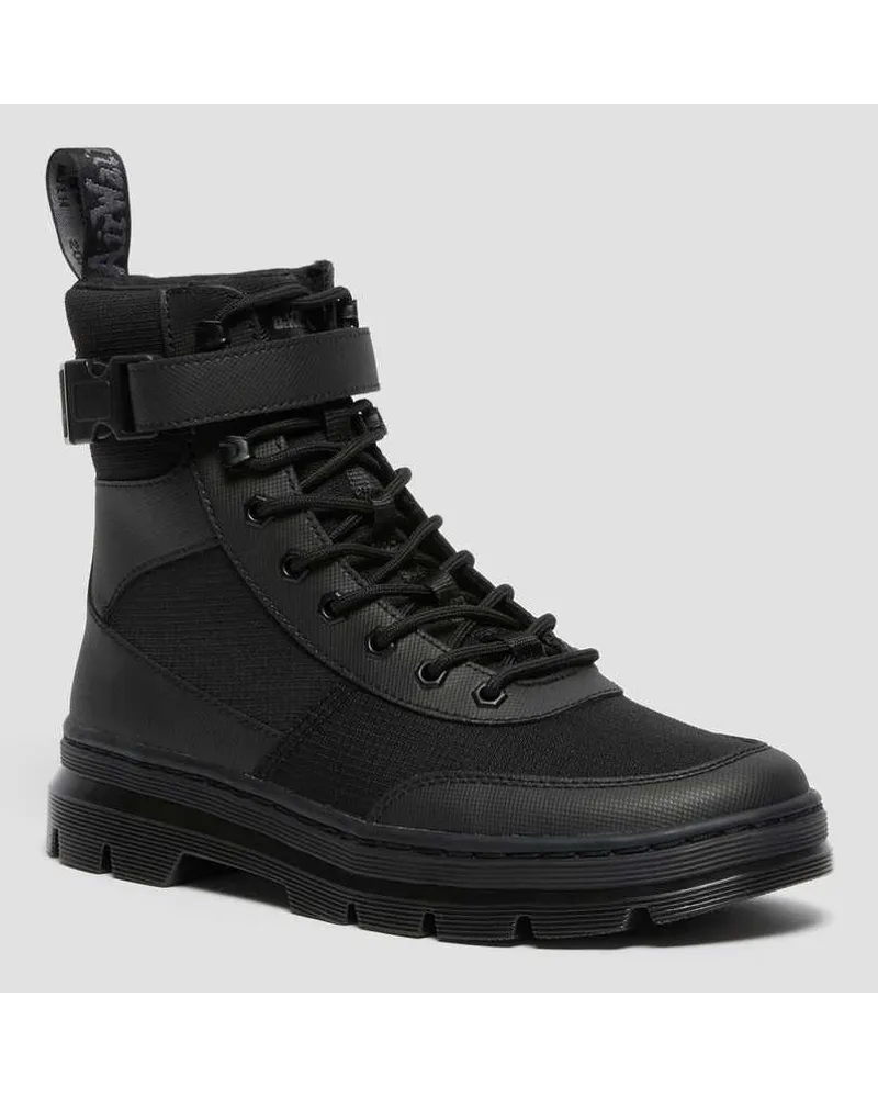 Dr.Martens Combs Tech II Utility Stiefel, Leder in Schwarz Schwarz