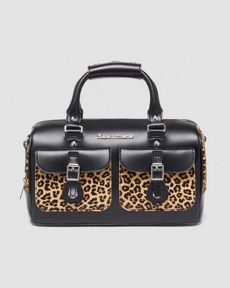 Dr.Martens Leder Print Hair-On Top Handle Tasche in Leopard Leopard