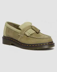 Dr.Martens Adrian Tumbled Nubuck Leder Tassel Loafer in Grün Grün