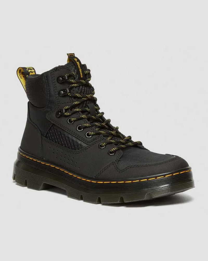 Dr.Martens Leder Rilla Lace Up Utility Stiefel in Schwarz, Größe Schwarz