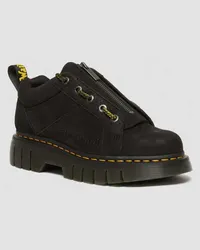 Dr.Martens Woodard Tumbled Nubuck Leder Schuhe Mit Reißverschluss in Schwarz Schwarz