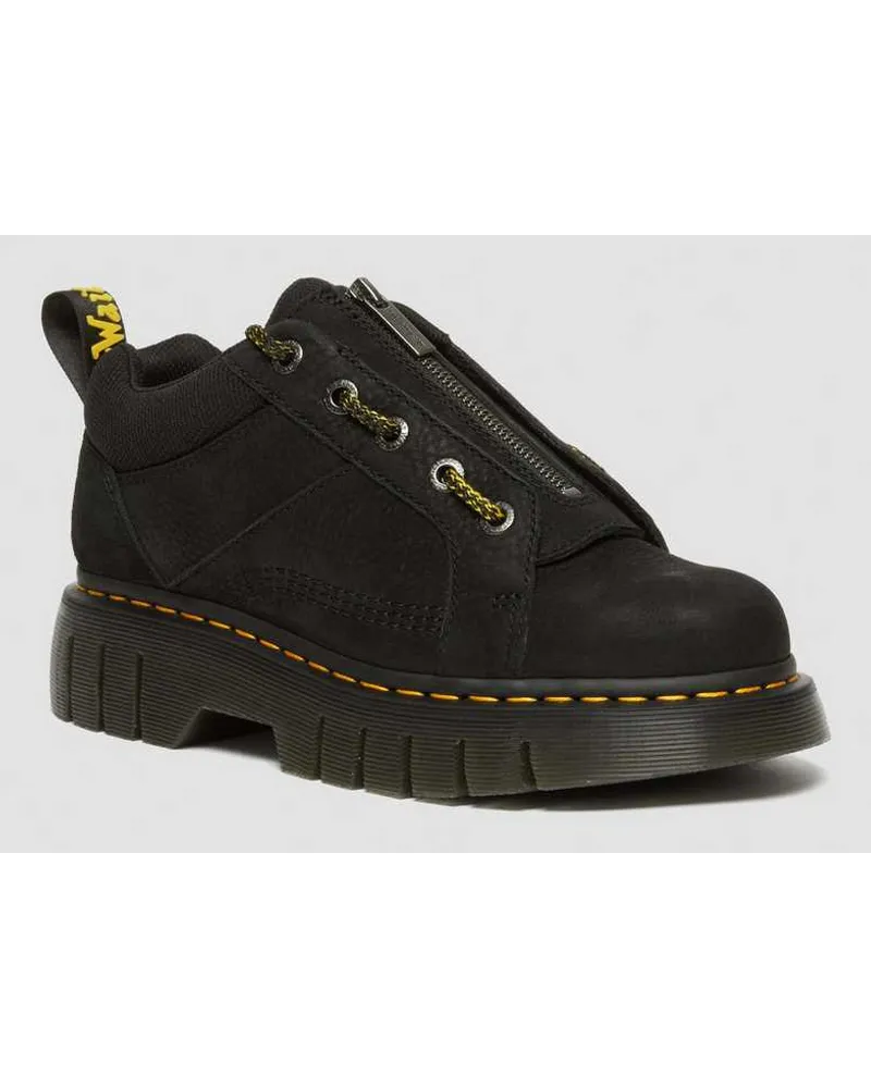 Dr.Martens Woodard Tumbled Nubuck Leder Schuhe Mit Reißverschluss in Schwarz Schwarz