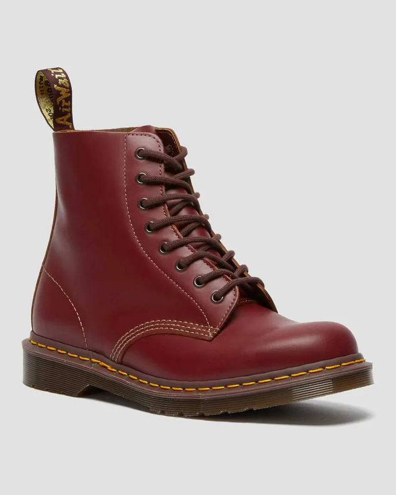 Dr.Martens 10 Vintage, Leder Stiefel in Rot, Größe Rot