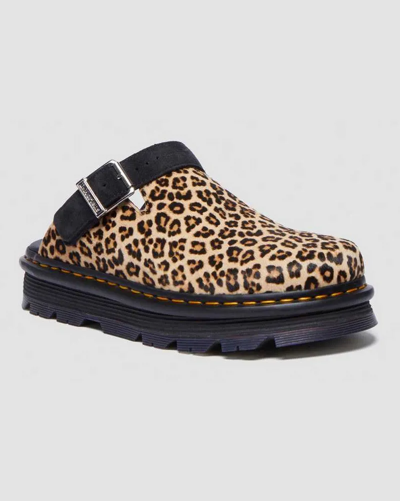 Dr.Martens Zebzag Wildleder Casual Slingback Plateau Mules in Bräunen, Größe Bräunen