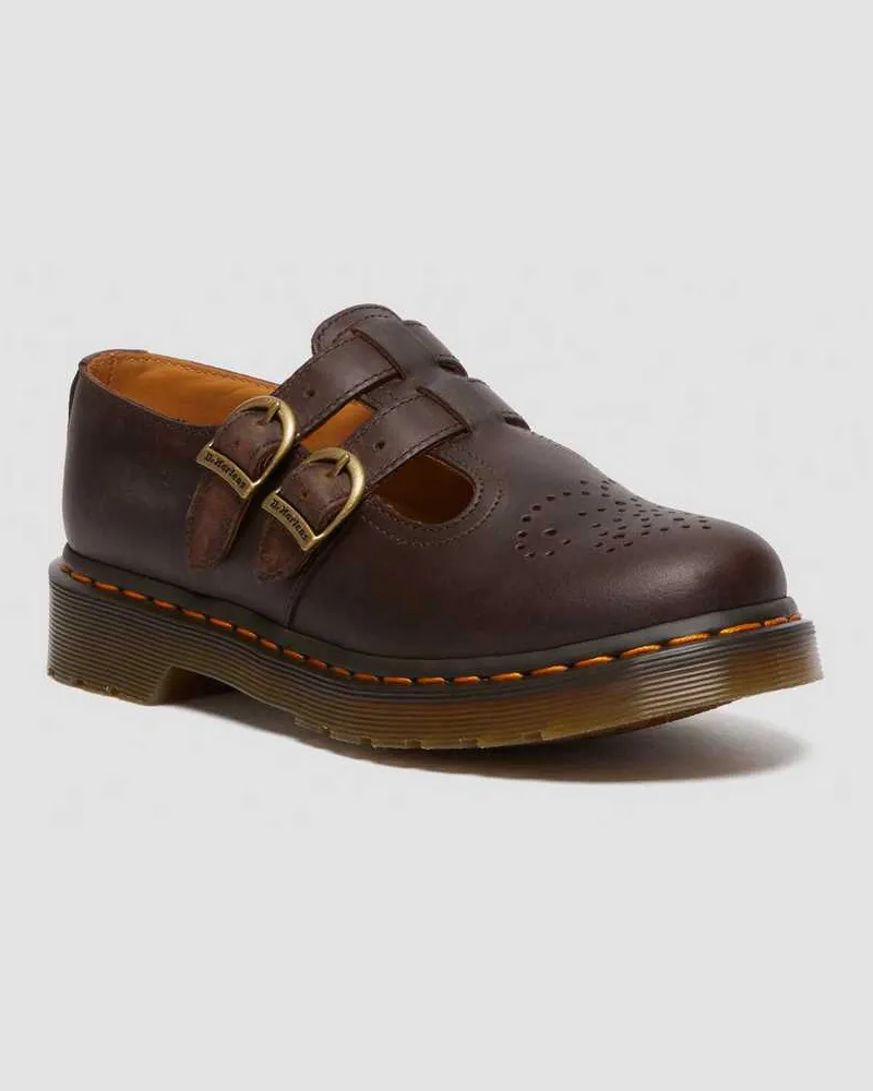 Dr.Martens 8065 Crazy Horse Leder Mary Jane Schuhe in Braun, Größe Braun
