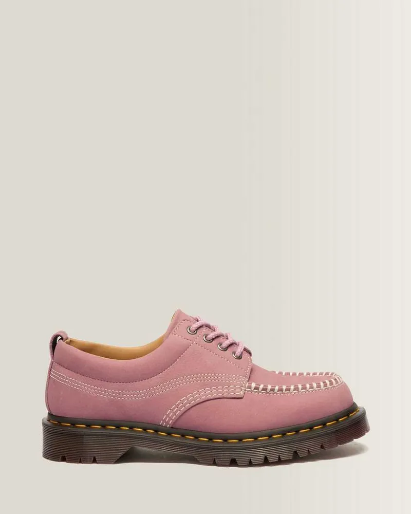 Dr.Martens Lowell Nubuck Moc Toe Schuhe in Rosa, Größe Rosa