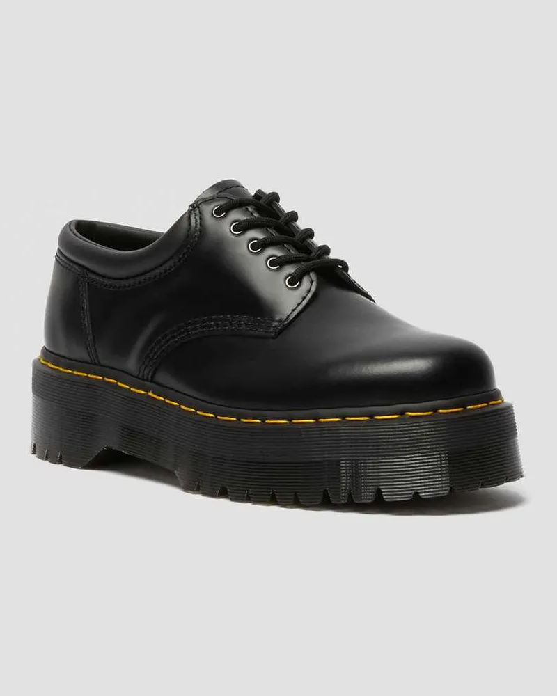 Dr.Martens 8053 Quad Glattleder Plateauschuhe in Schwarz, Größe Schwarz