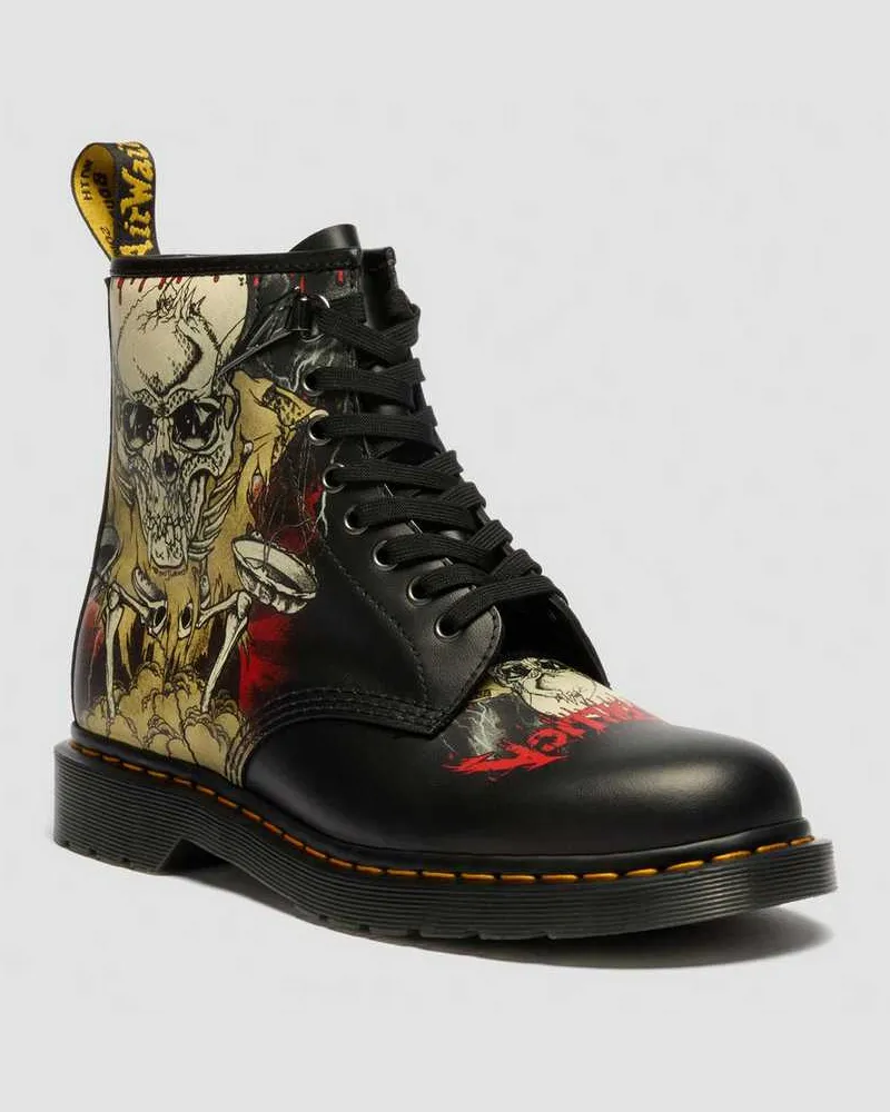 Dr.Martens 1460 Metallica Stiefel in Schwarz/Schwarz, Größe Schwarz