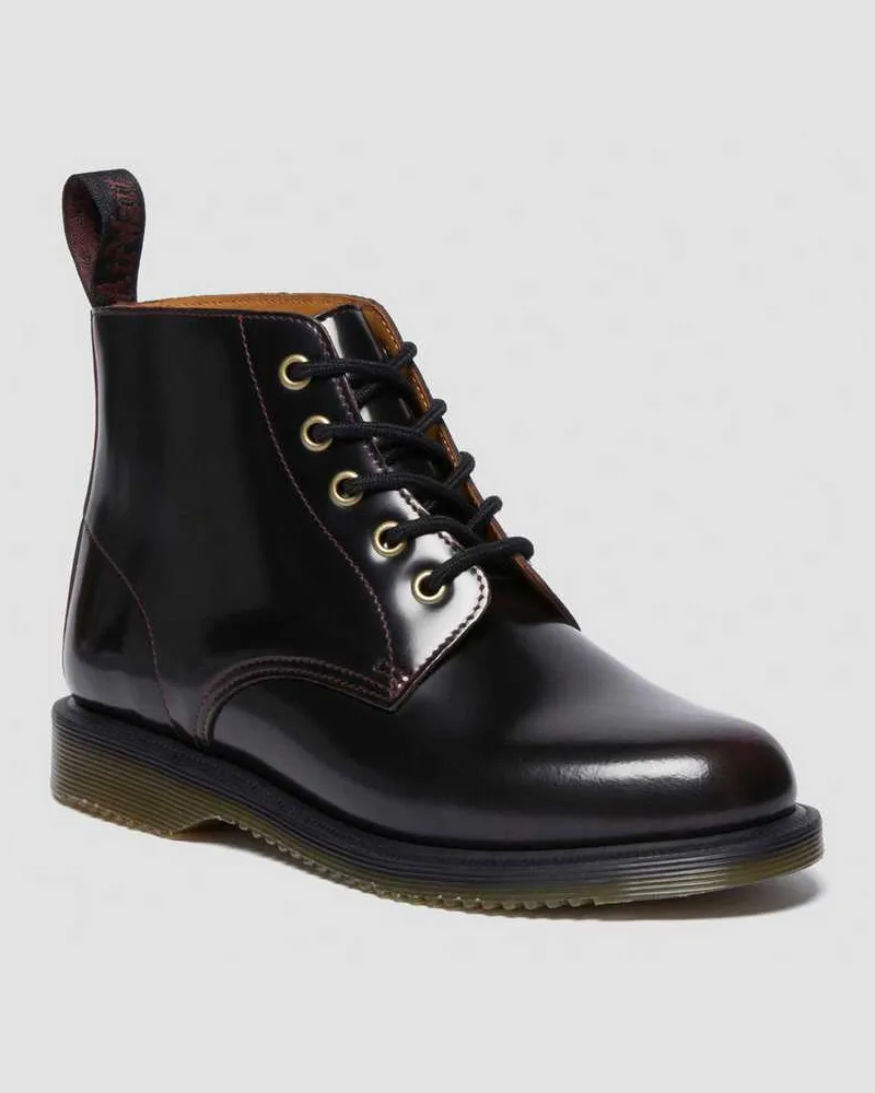 Dr.Martens Emmeline Arcadia Leder Schnürstiefel in Rot, Größe Rot