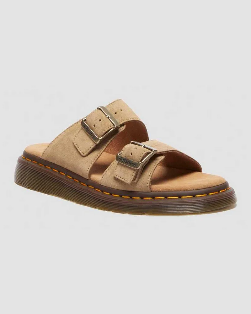 Dr.Martens Josef Wildleder Slide Sandalen in Bräunen, Größe Bräunen