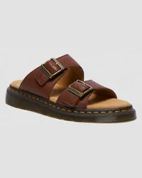 Dr.Martens Josef Ambassador Leder Slide Sandalen in Braun Braun