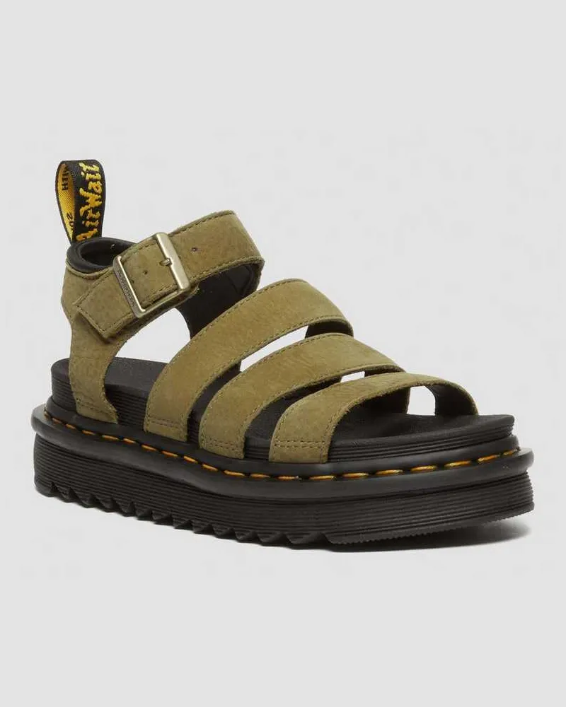 Dr.Martens Blaire Tumbled Nubuck Sandalen in Grün, Größe Grün