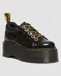 Dr.Martens 5-Eye Max Buttero Leder Plateauschuhe in Schwarz Schwarz