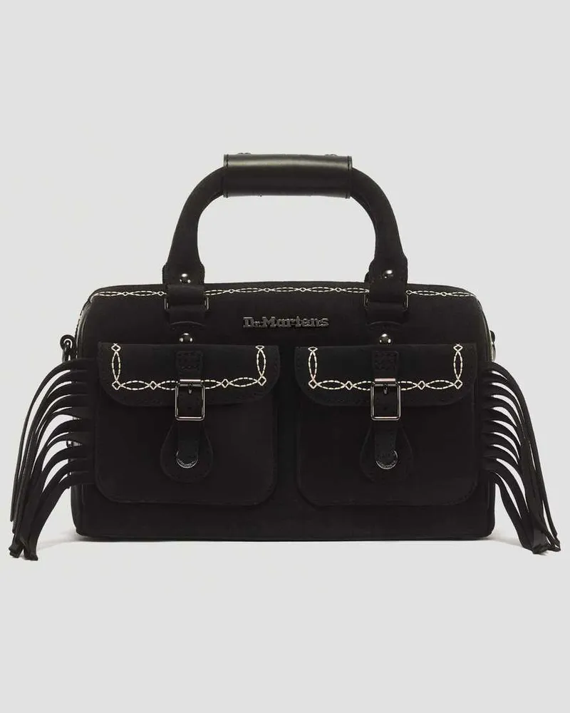 Dr.Martens Top Handle Desert Rodeo Leder & Wildleder Tasche in Schwarz Schwarz