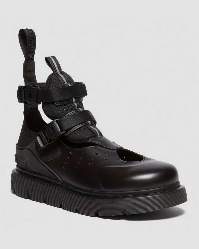Dr.Martens Vent Xx01 Leder Gladiatorsandalen Schuhe in Schwarz, Größe Schwarz