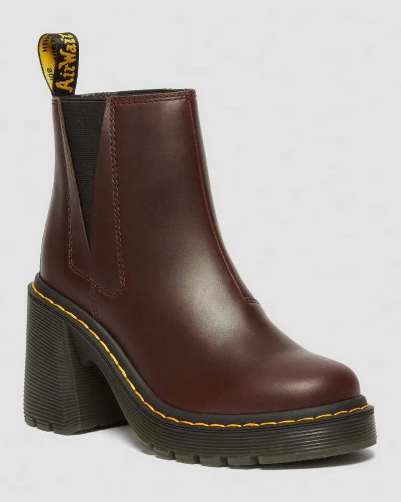 Dr.Martens Spence Leder Chelsea Stiefel Mit Flare-Absatz Schuhe in Braun, Größe Braun