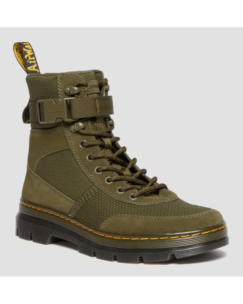 Dr.Martens Suède Combs Tech Wildleder & Nylon Utility Stiefel in Grün Grün