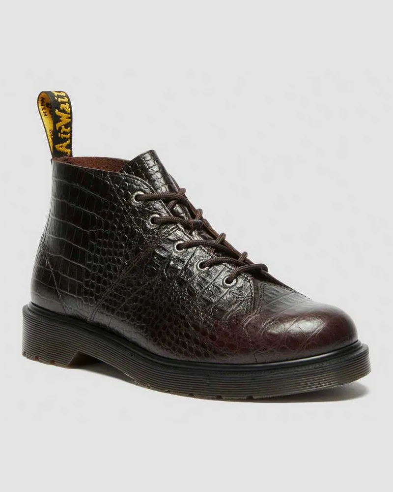 Dr.Martens Church Crocodile Analine Leder Stiefeletten in Braun, Größe Braun