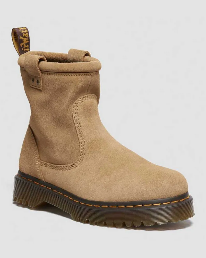 Dr.Martens Anistone Lo Wildleder Biker Stiefel in Bräunen, Größe Bräunen
