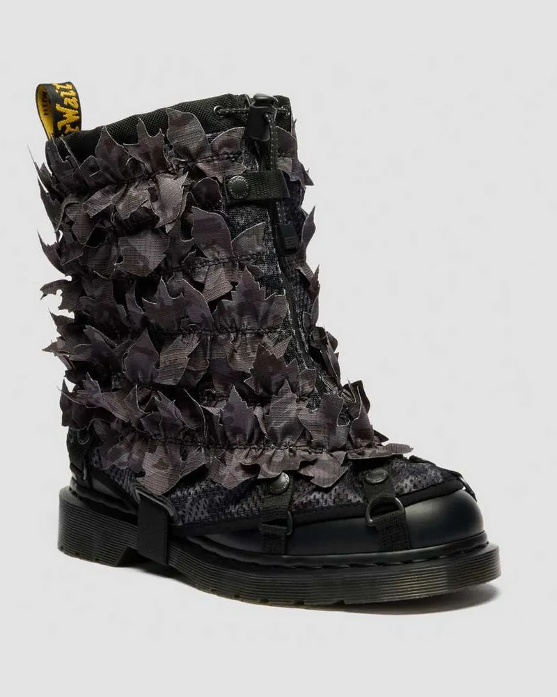 Dr.Martens Leder 1460 Babylon Camo Stiefel in Schwarz, Größe Schwarz