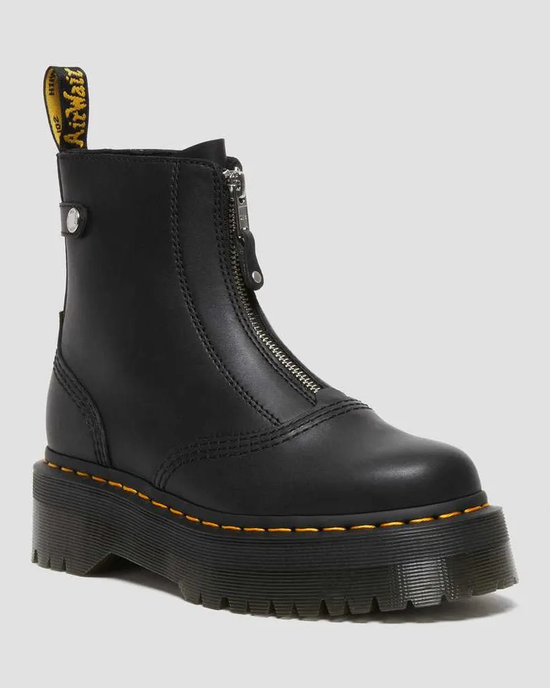 Dr.Martens Nappa Leder Jetta Plateau Stiefel in Schwarz, Größe Schwarz