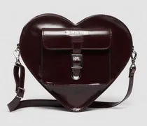 Leder Vegane Herzförmige Tasche in Rot