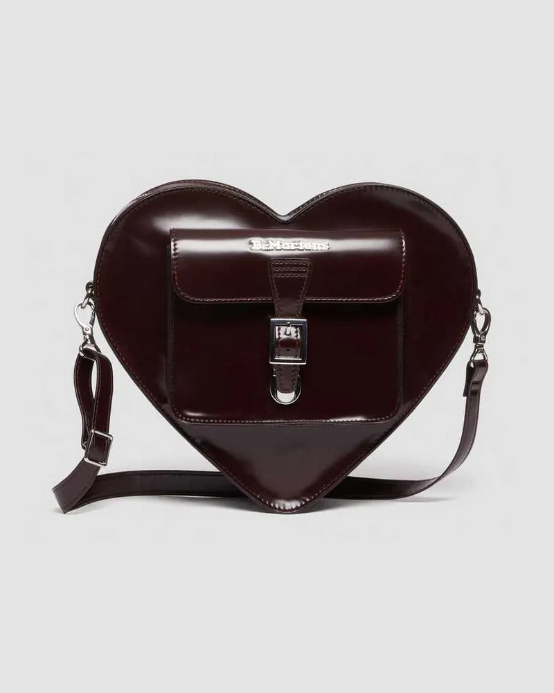 Dr.Martens Leder Vegane Herzförmige Tasche in Rot Rot