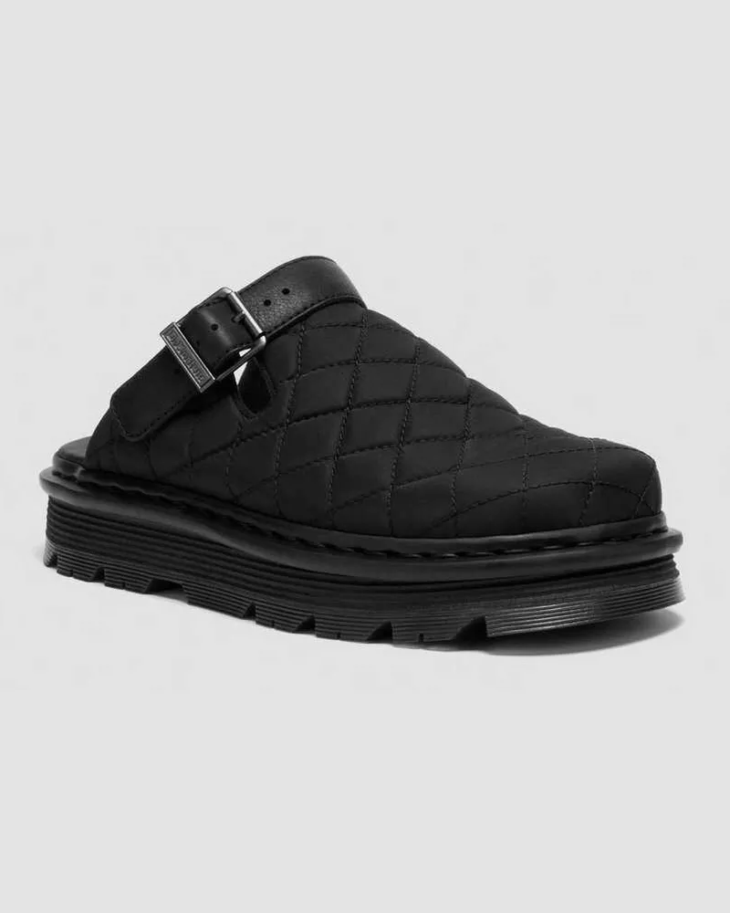 Dr.Martens Zebzag Quilted Canvas Plateau Mules in Schwarz, Größe Schwarz