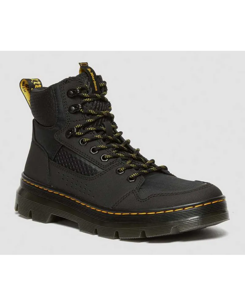 Dr.Martens Leder Rilla Lace Up Utility Stiefel in Schwarz Schwarz