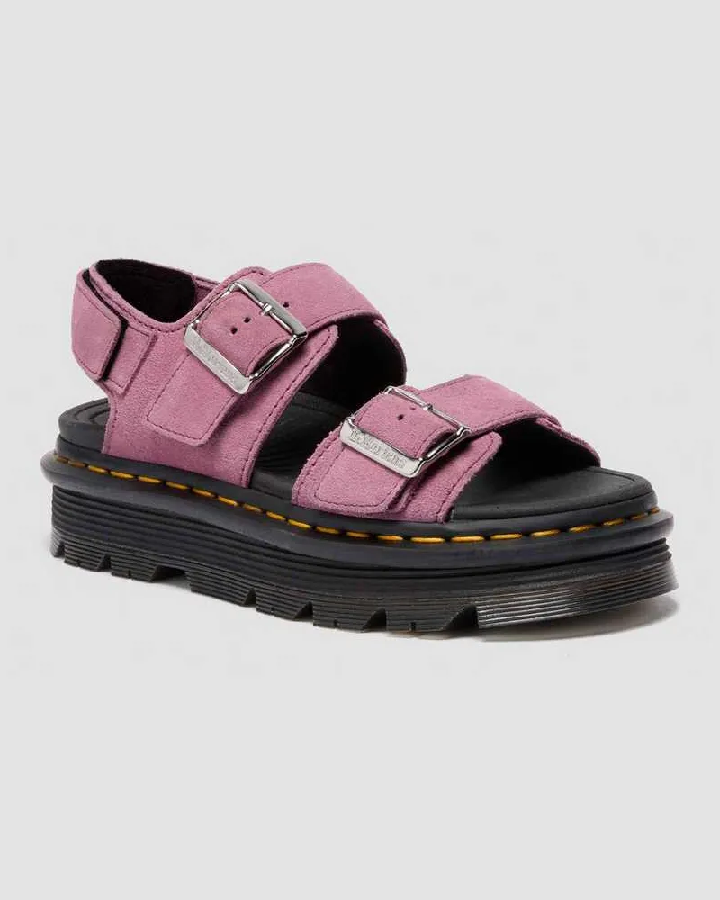 Dr.Martens Suède Zebzag Wildleder Sandalen in Violett, Größe Violett
