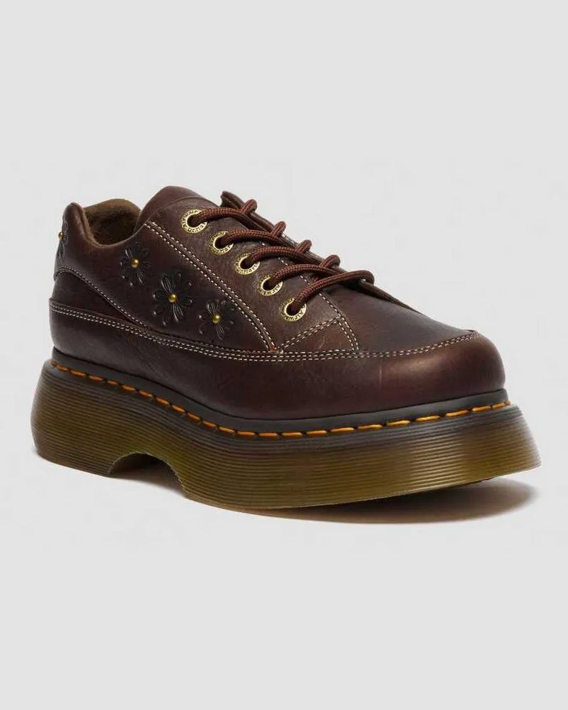 Dr.Martens Buzz 5-Ösen Flower Grizzly Leder Schuhe in Braun, Größe Braun