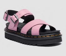 Voss II Athena Leder Riemensandalen in Rosa, Größe