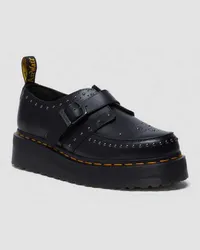 Dr.Martens Ramsey Monk Strap Leder Plateau Creeper Schuhe in Schwarz Schwarz