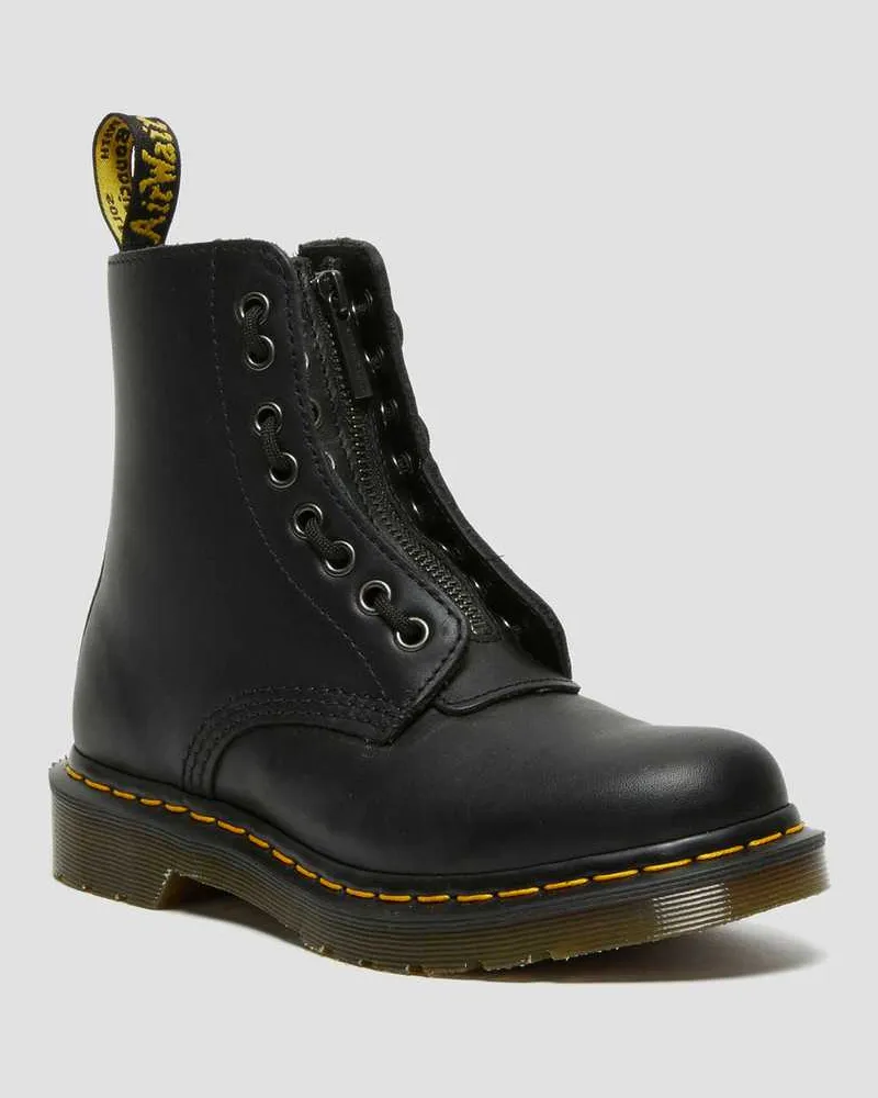 Dr.Martens Leder 1460 Pascal Nappa Stiefel Mit Reißverschluss in Schwarz, Größe Schwarz