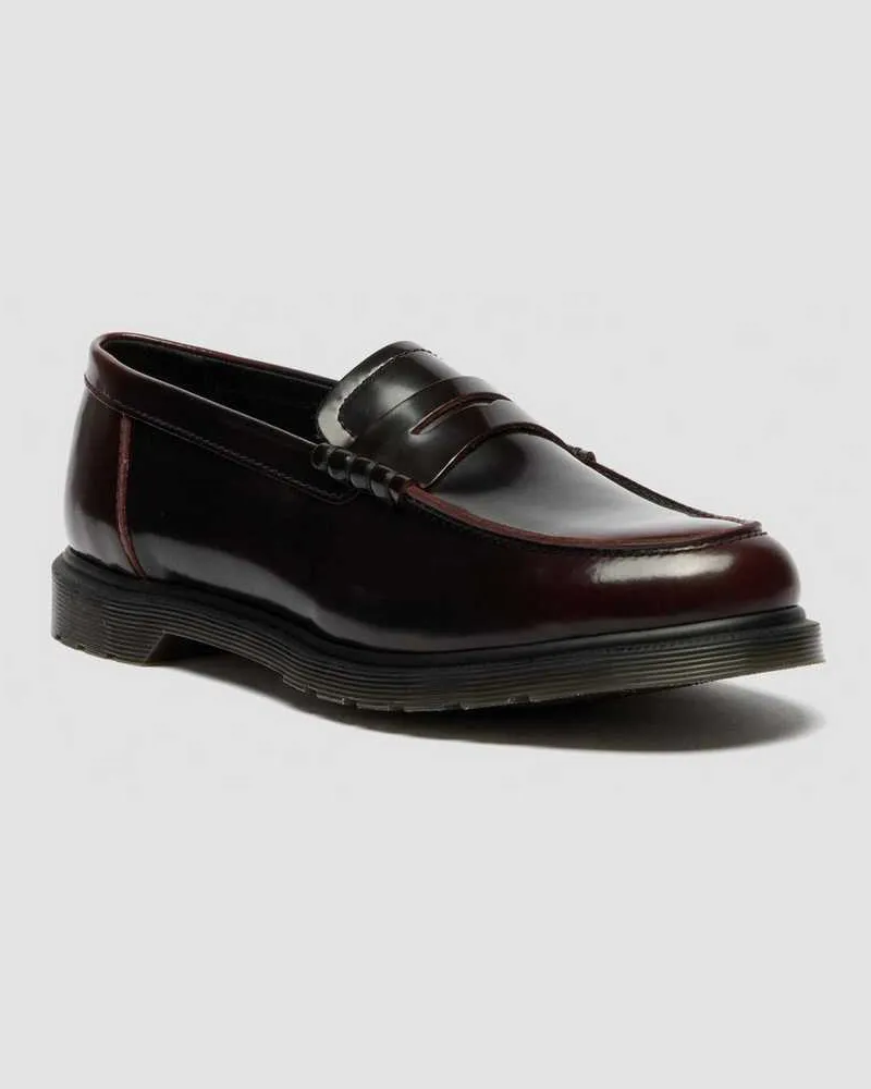 Dr.Martens Mayfare Rub Off Leder Loafer in Rot, Größe Rot