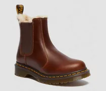 Leder 2976 Leonore Chelsea Stiefel Mit Kunstpelzfutter Schuhe in Braun, Größe