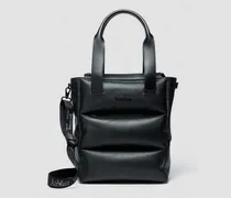 Leder Tote Bag in Schwarz