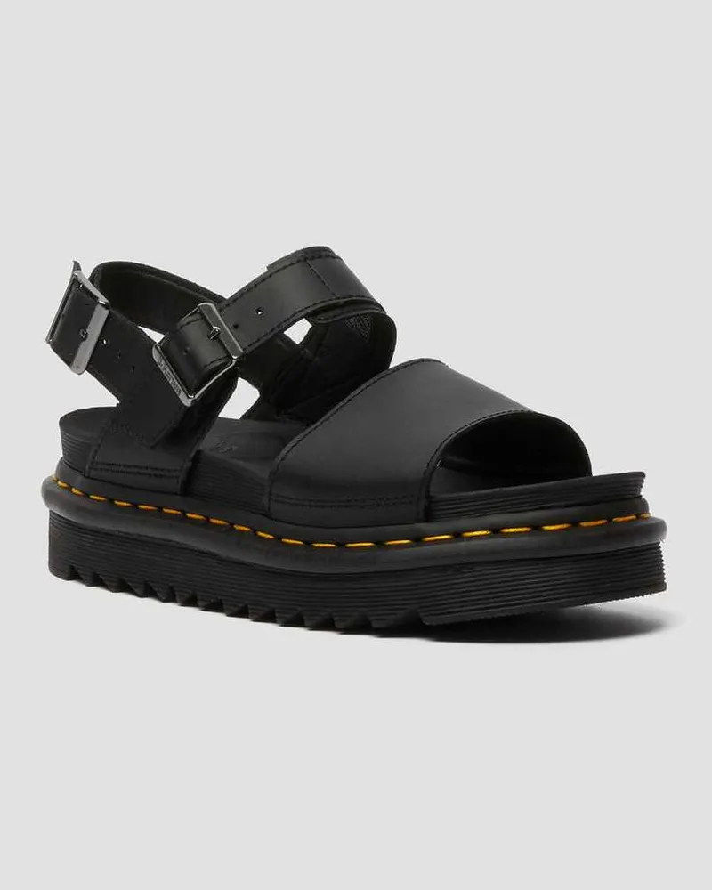 Dr.Martens Voss Hydro Leder Riemensandalen in Schwarz, Größe Schwarz