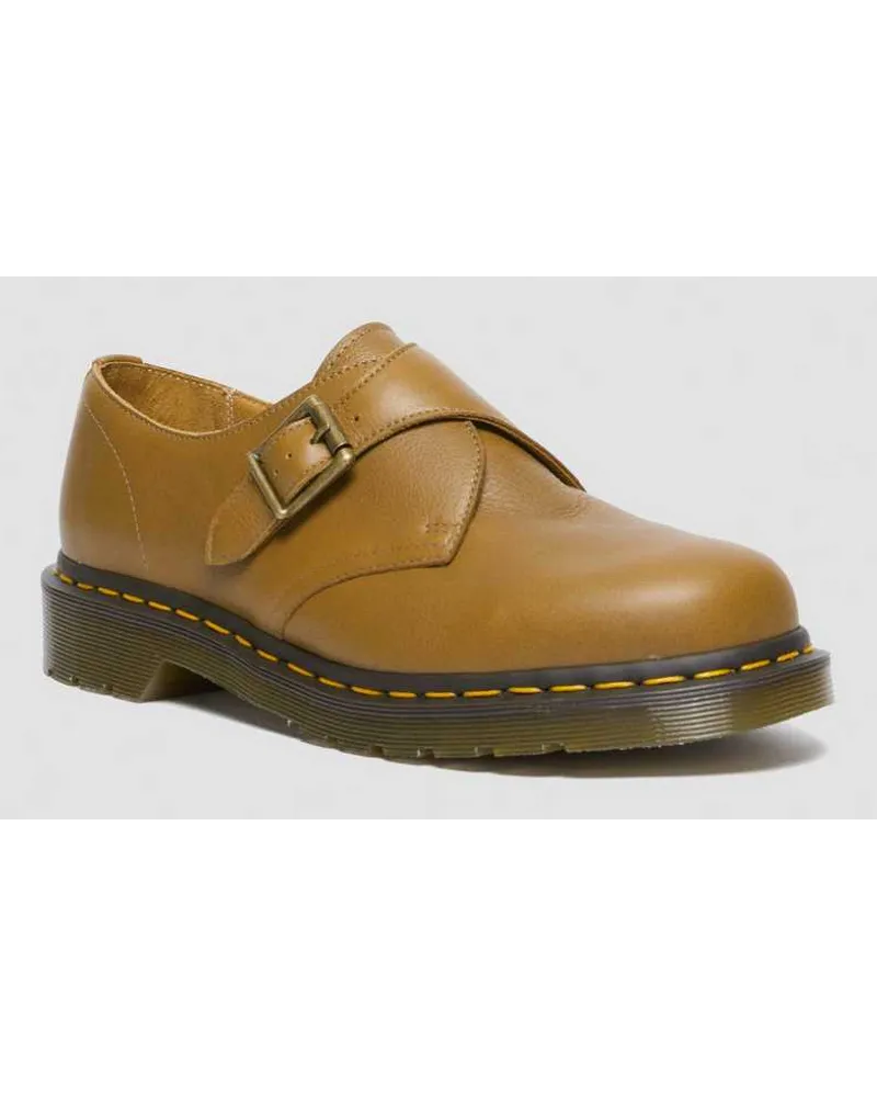 Dr.Martens 1461 Monk Buckle Leder Schuhe in Braun/Bräunen Braun