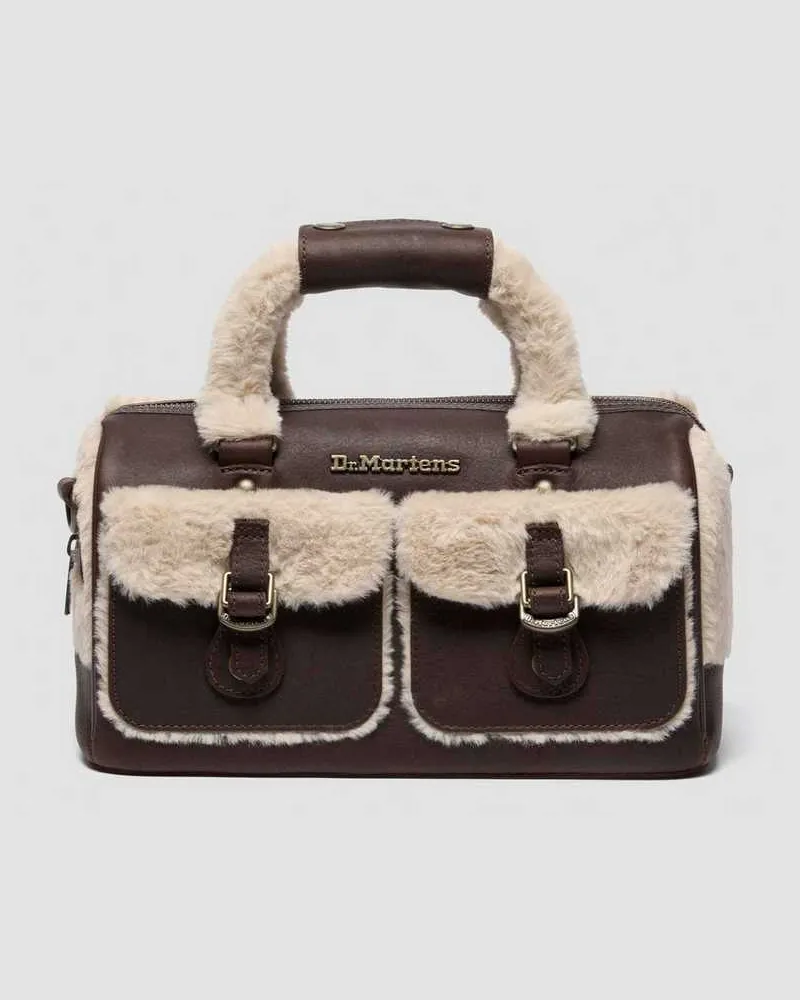 Dr.Martens Top Handle Leder & Kunstfell Tasche in Braun Braun