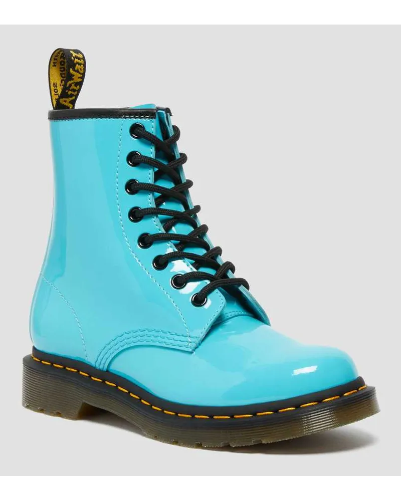 Dr.Martens 1460 Lackleder Schnürstiefel in Blau Blau