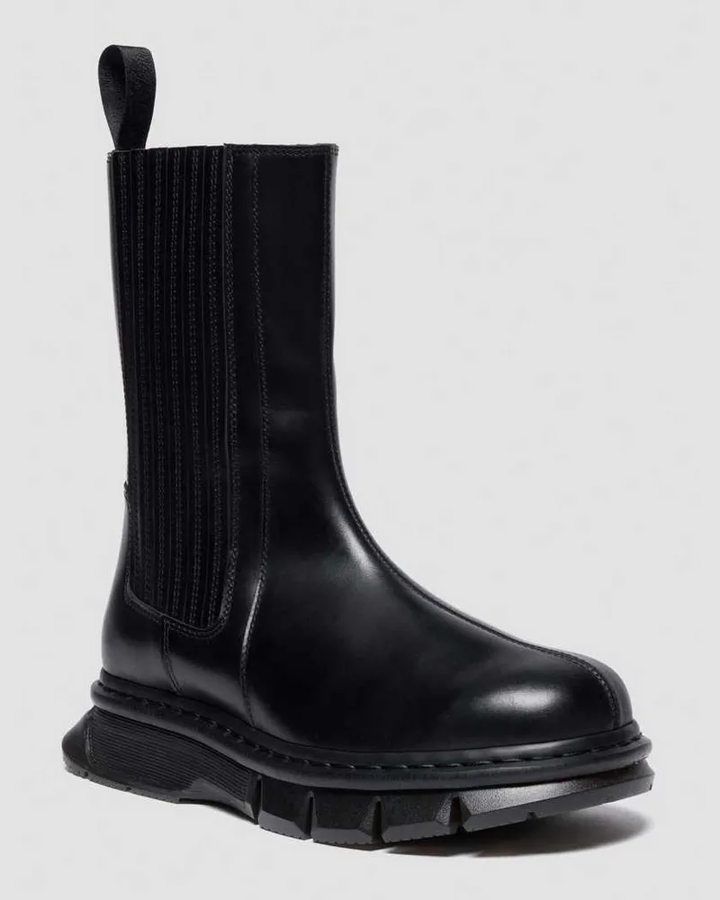 Dr.Martens Leder 14Xx Qubist Chelsea Stiefel Schuhe in Schwarz, Größe Schwarz