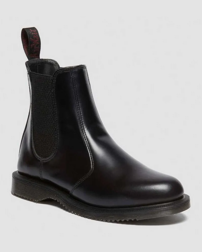 Dr.Martens Flora Glattleder Chelsea Stiefel Schuhe in Schwarz, Größe Schwarz