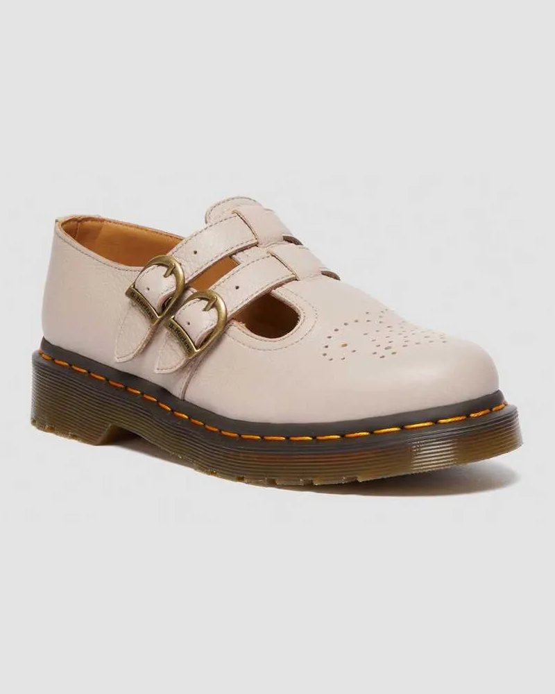 Dr.Martens 8065 Mary Jane Virginia Leder Schuhe in Creme, Größe Creme