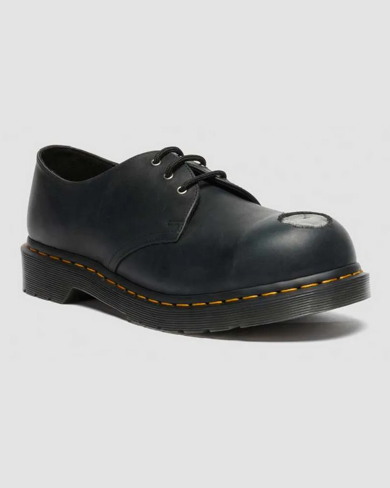Dr.Martens 1461 Metal Toe Leder Schuhe in Schwarz, Größe Schwarz